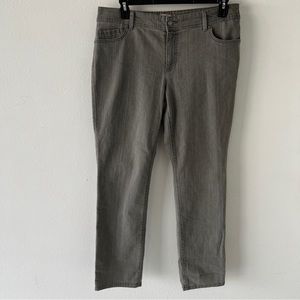Chico’s size 2R (12) grey denim jeans boot cut and roomy NWOT
